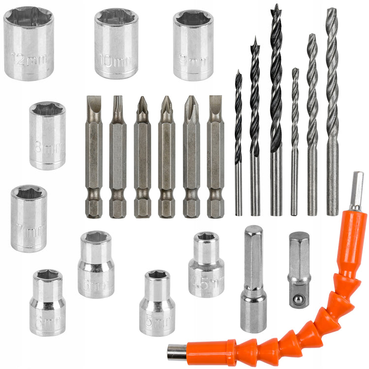 Gręžtuvas-suktuvas „Leo Tools“, 24 V, 2 akum. – nuotrauka 4