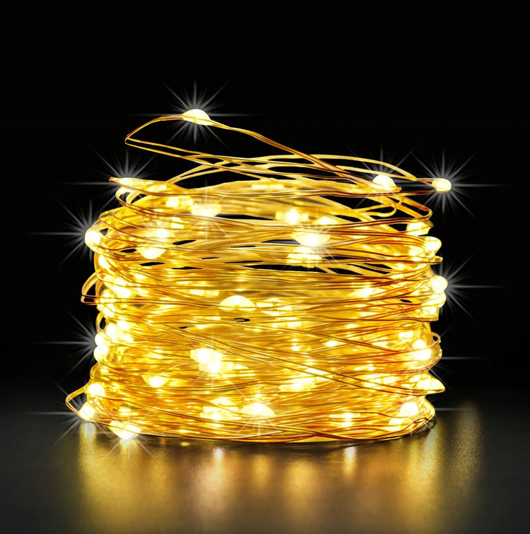 Saulės girlianda „JohnGreen“, 100 LED, 12 m – nuotrauka 4