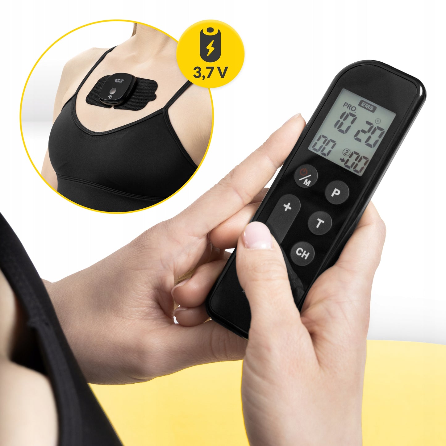 EVO 4FIZJO 3-in-1 belaidis raumenų ir nervų elektrostimuliatorius su USB įkrovimu – TENS, EMS, MASS funkcijos
