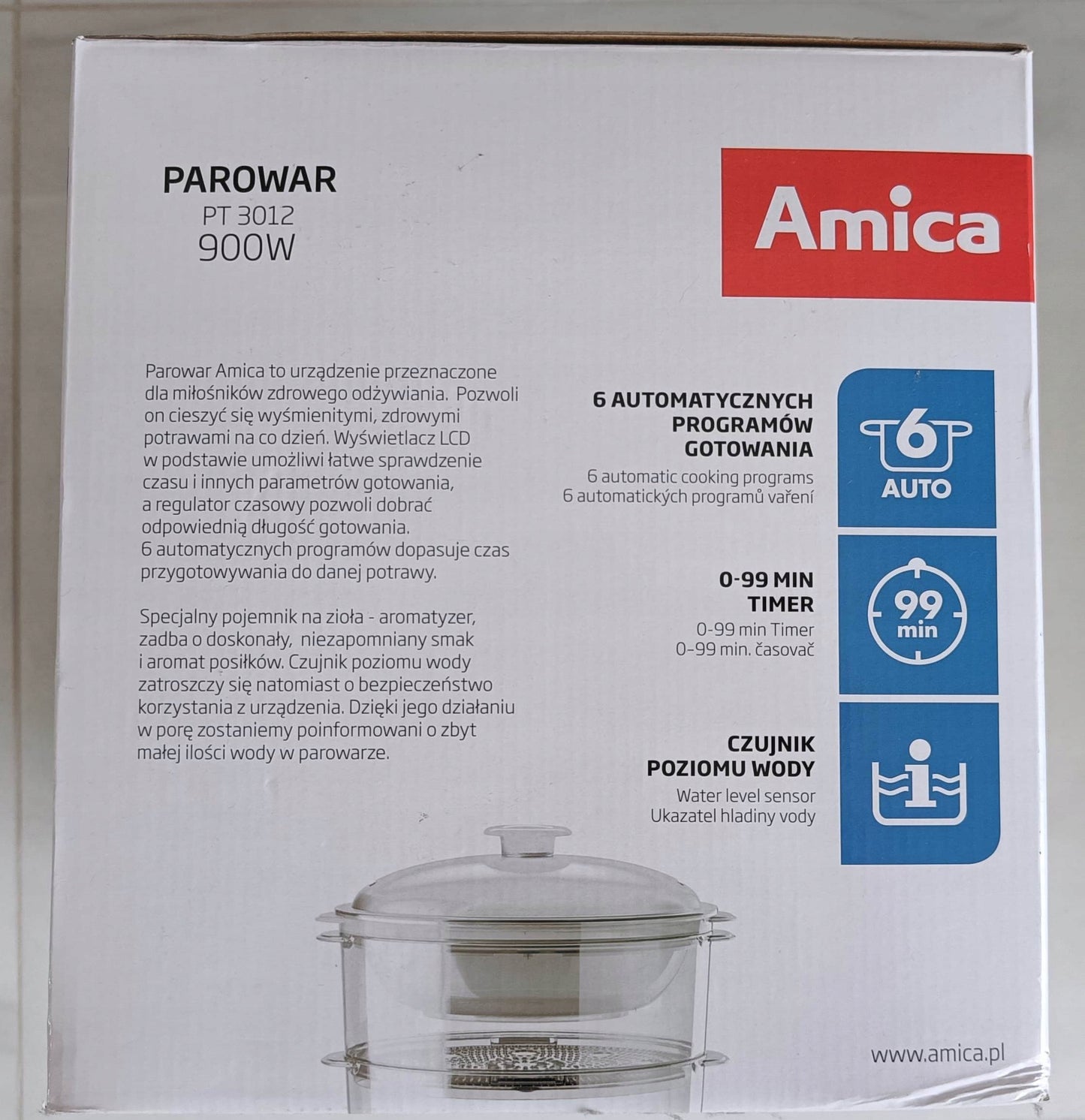 Amica PT 3012 garų puodas