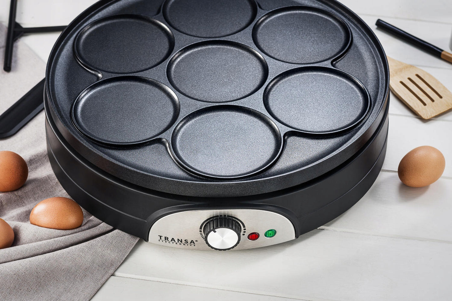 Didelė dvipusė blynų keptuvė 2in1 DualPancake XXXL Transa Electronics, 1500 W