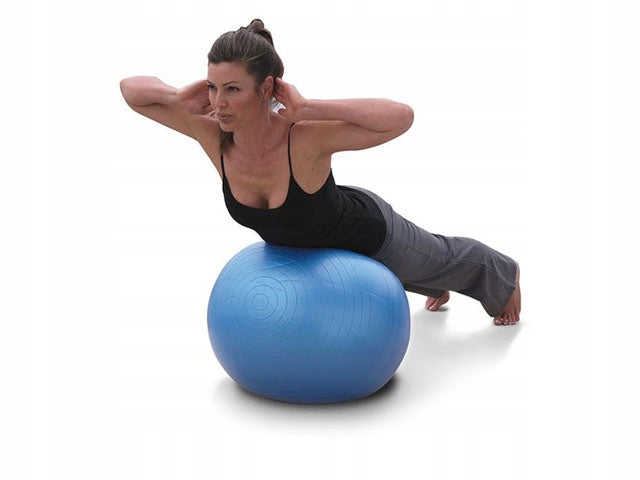 Gimnastikos kamuolys su pompa, 65 cm, mėlynas