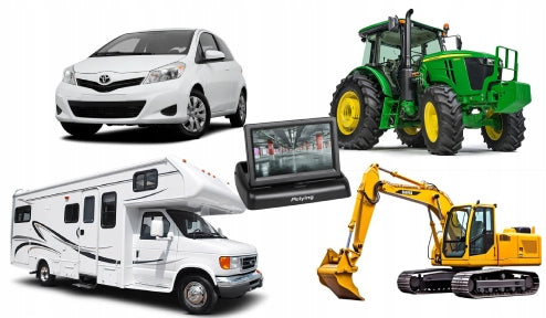 Spalvotas automobilinis monitorius atbulinės eigos kamerai – didesniam matomumui ir saugumui Peiying 4,3"