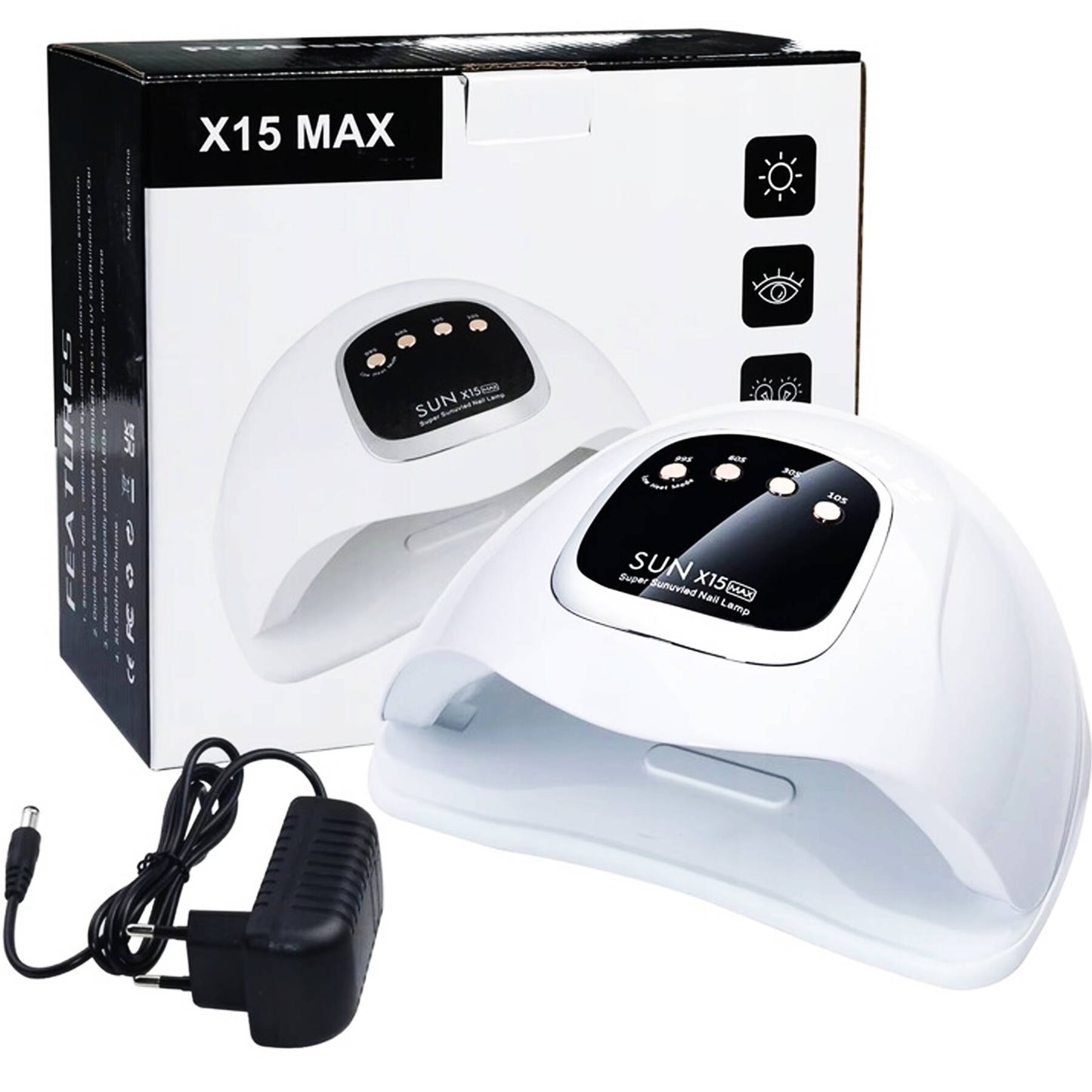 UV/LED nagų lempa SUN X15 MAX – 280 W galia, hibridiniams ir geliniams lakams