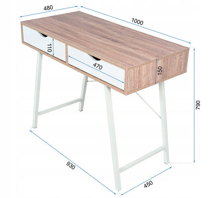 Darbo stalas Tutumi LOFT 120 x 48 x 78 cm Sonoma ąžuolo spalvos