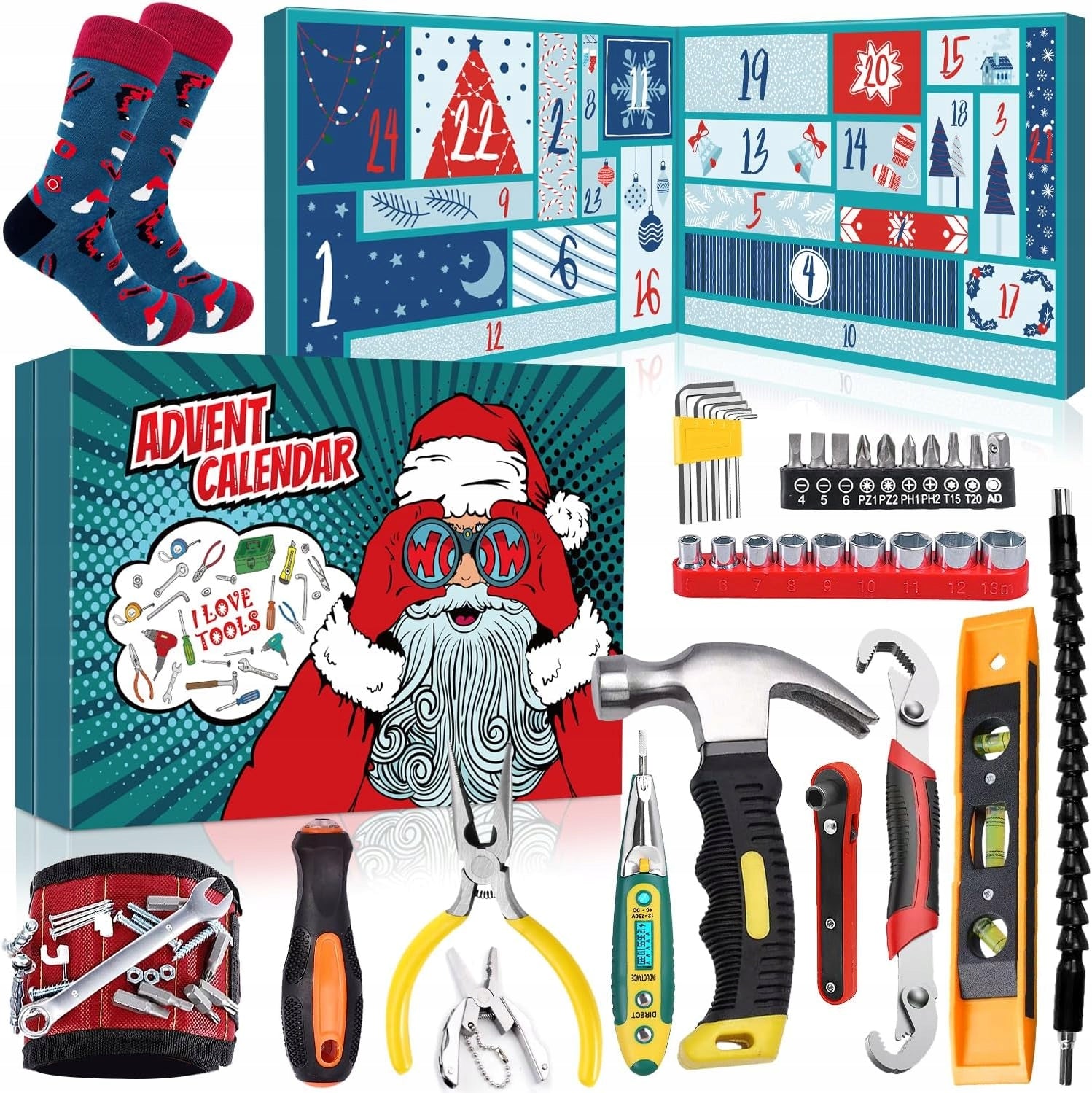 Advento kalendorius vyrams 2025 – įrankių rinkinys namams ir „pasidaryk pats“ projektams