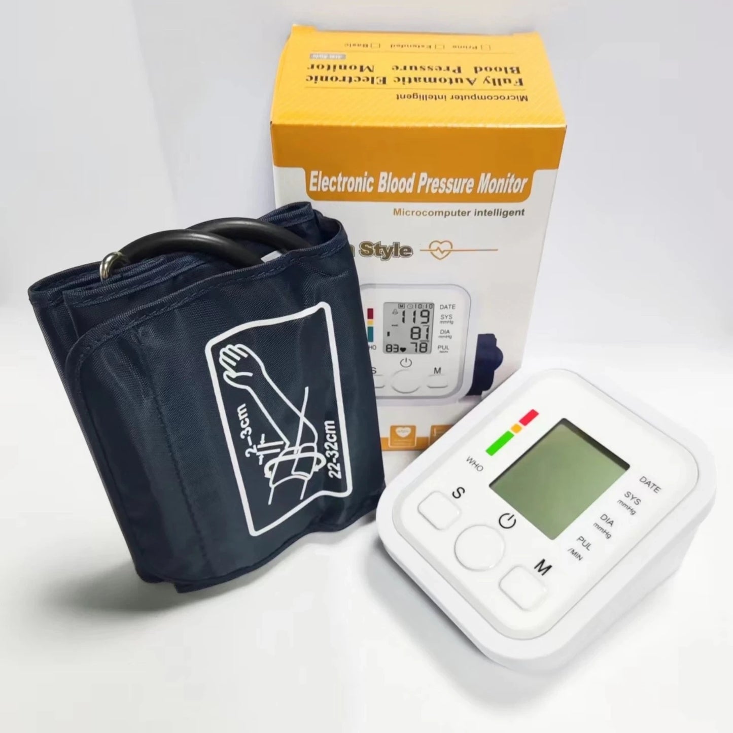Elektroninis žastinis kraujospūdžio matuoklis BW-3205 su LCD ekranu ir matavimų atmintimi (22–32 cm)