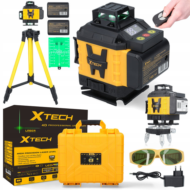Lazerinis nivelyras „Xtech“ su trikoju