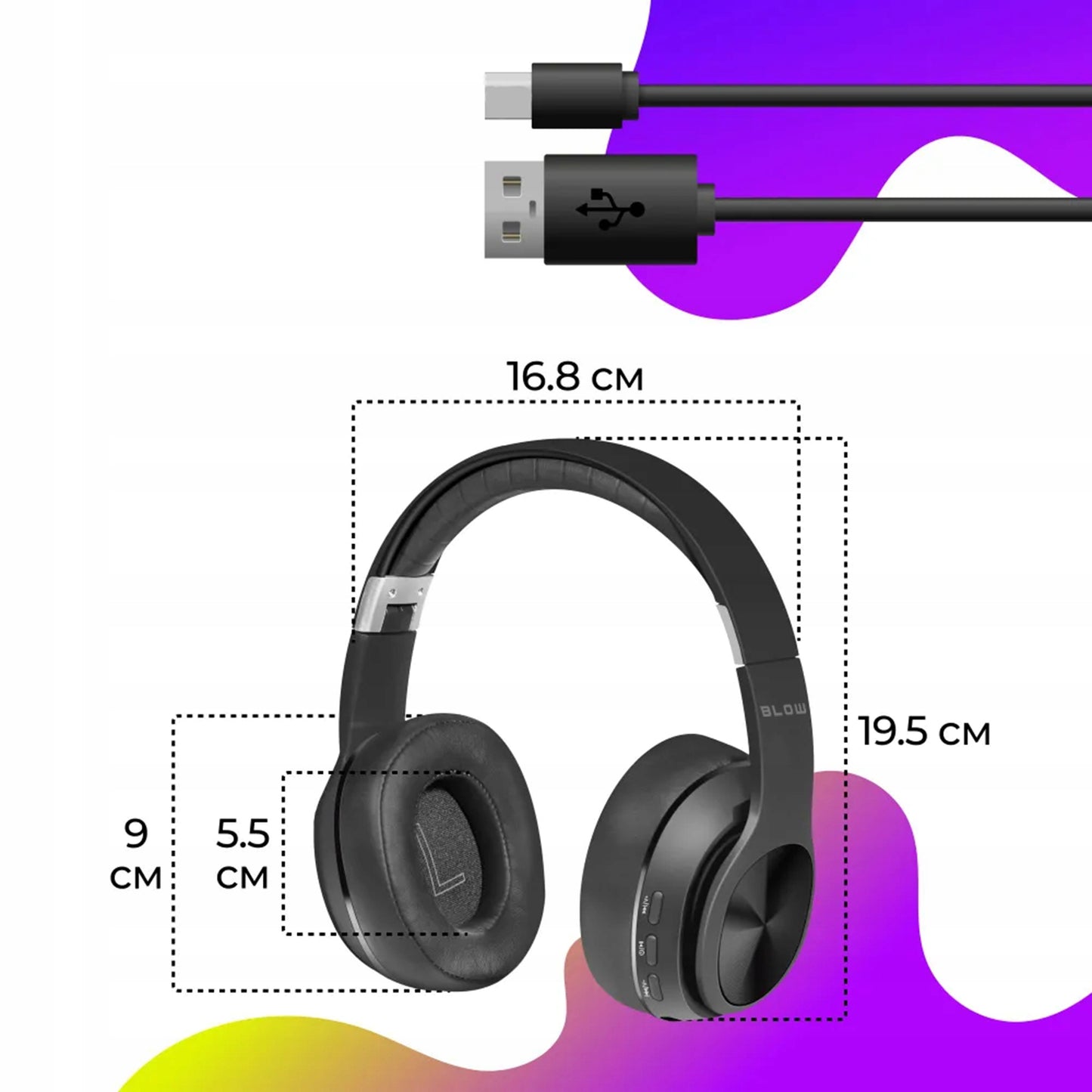 Blow BTX700 ANC – belaidės žaidimų ir muzikos ausinės