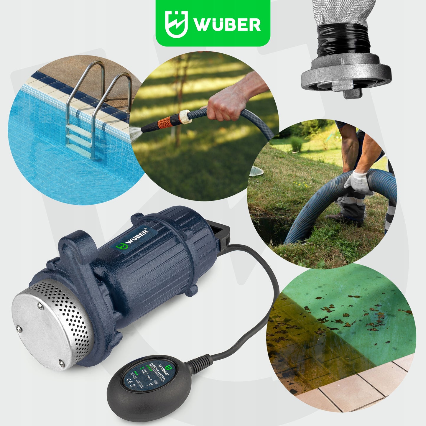 Panardinamas siurblys su plūdine valdymo sistema – WUBER 2,1 kW 250 l/min
