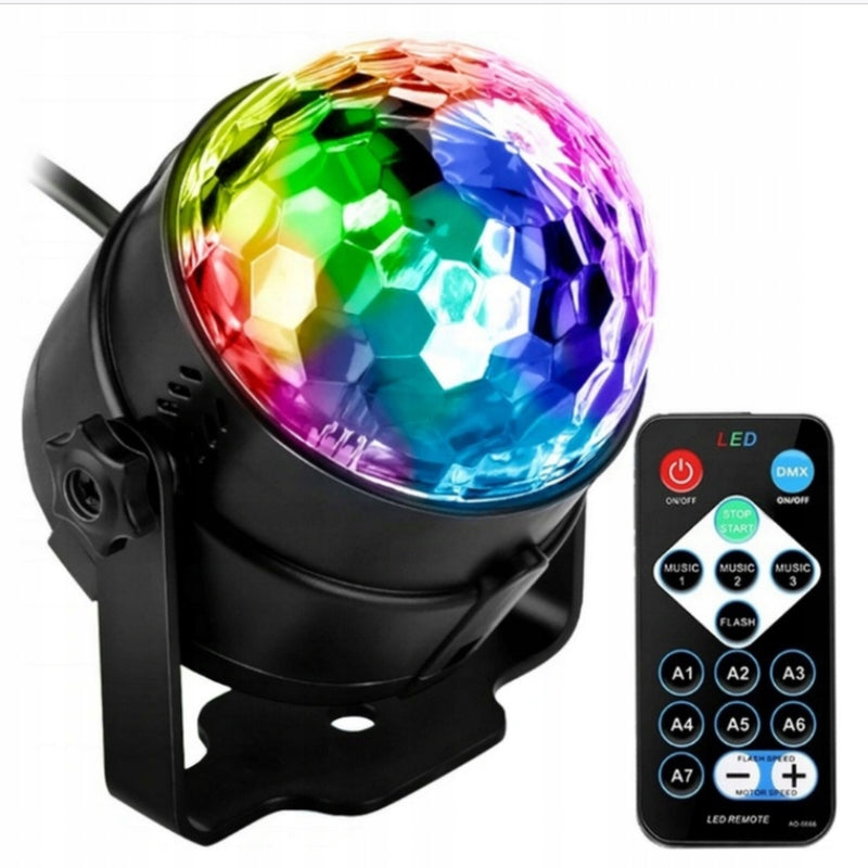 RGB LED diskotekų projektorius su pultu