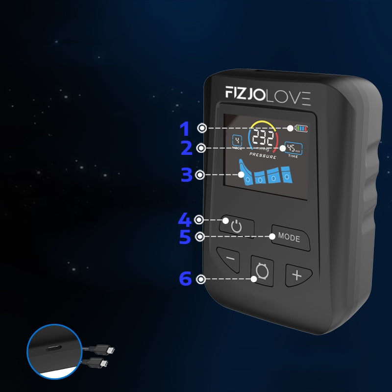 Limfodrenažinis kojų masažuoklis FIZJOLOVE 9490Pro Premium su 5 programomis ir 4 oro kameromis
