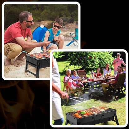 Sulankstomas turistinis anglinis grilis – patogus sprendimas bet kuriai išvykai BBQ