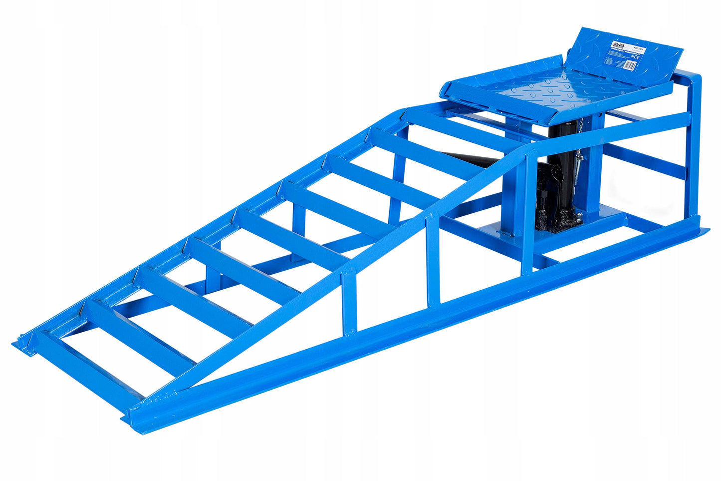 Automobilinė užvažiavimo rampa su hidrauliniu keltuvu, 1 vnt., 2000 kg