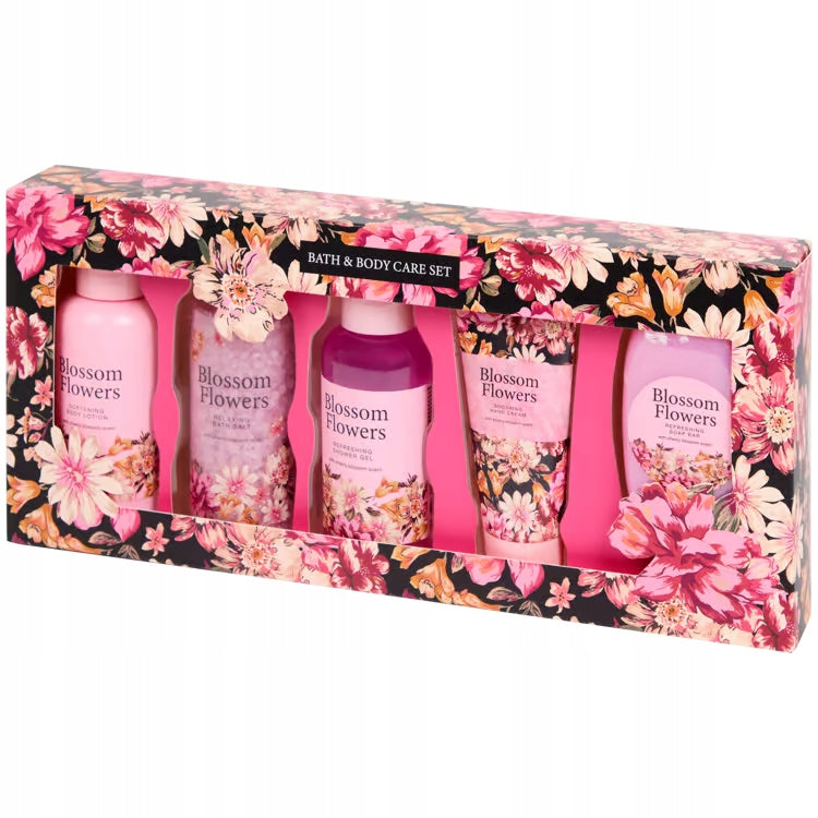 Blossom Flowers vonios ir kūno priežiūros rinkinys, 5 dalys