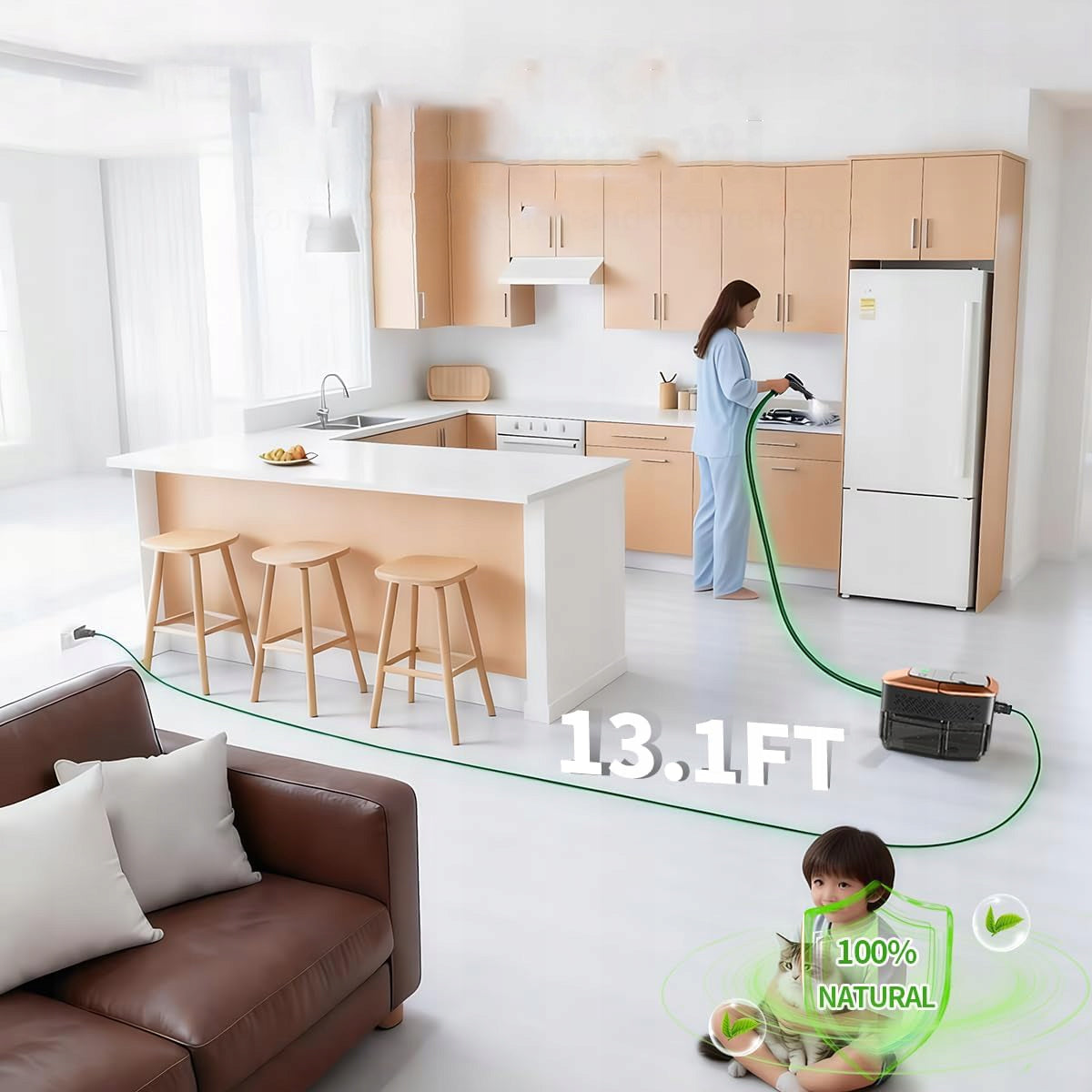 Daugiafunkcis garinis valytuvas Zosudull LEST-C4-A 2500 W su 1,8 l rezervuaru