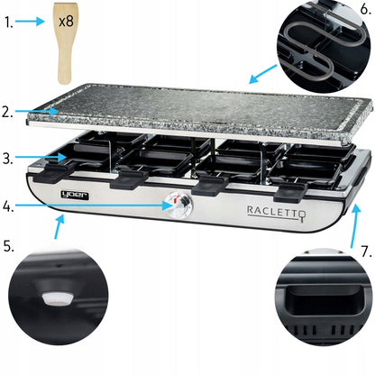 Yoer Racletto ERG03S elektrinis grilis 1400W