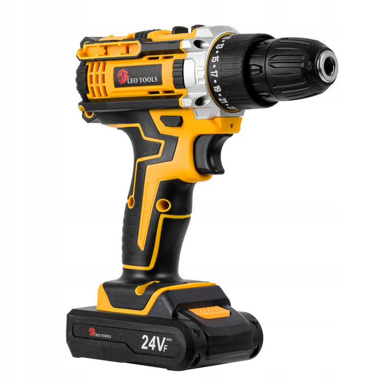 Gręžtuvas-suktuvas „Leo Tools“, 24 V, 2 akum. – nuotrauka 5