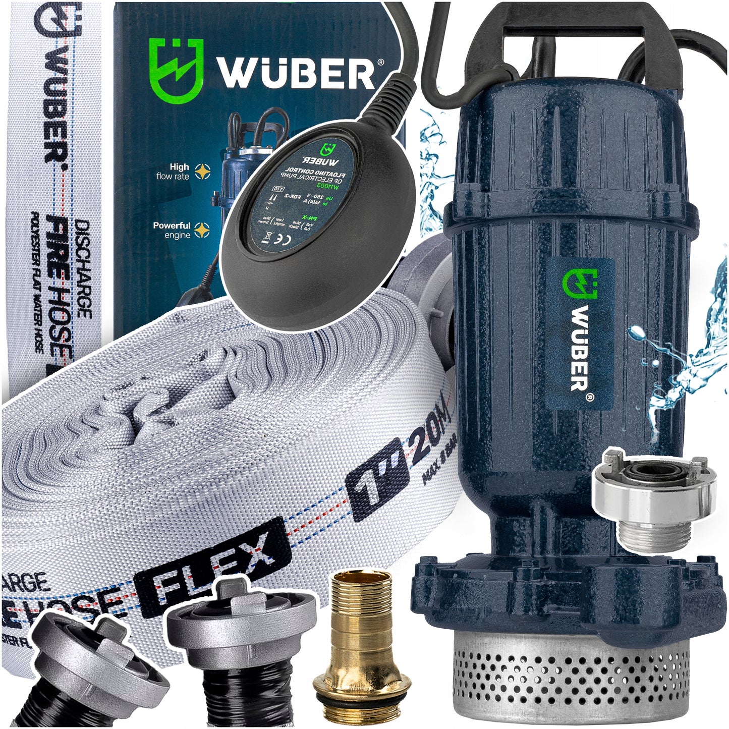 Panardinamas siurblys su plūdine valdymo sistema – WUBER 2,1 kW 250 l/min