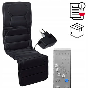 Vibruojanti masažo čiužinio tipo kilimėlis su šildymo funkcija – 12 variklių, 5 masažo režimai, valdymas pulteliu