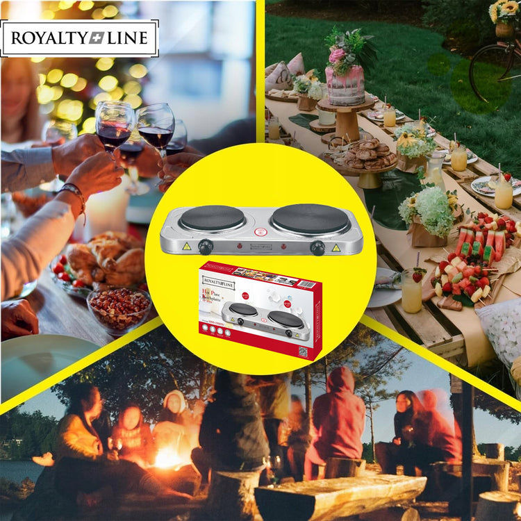 Dviejų kaitviečių viryklė „Royalty Line HP18204“ – nuotrauka 6
