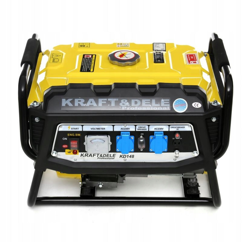 Benzininis elektros generatorius 3500 W, 230 V, 7 AG, AVR, LCD ekranas Kraft&Dele KD148
