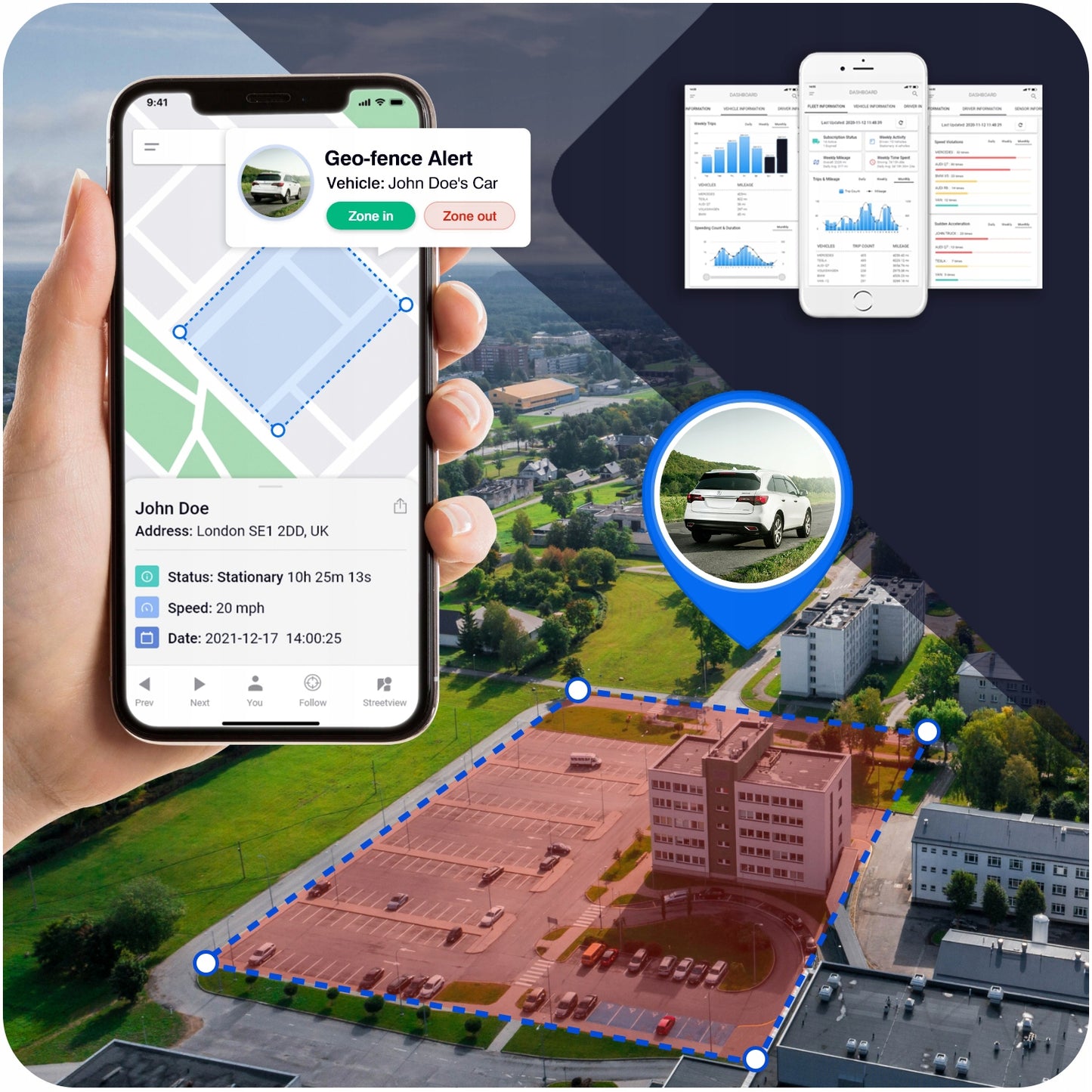 GPS seklys GEO TRACK automobiliams ir transporto priemonėms – sekimas per WWW ir telefoną