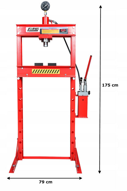Hidraulinis presas 20 tonų su dviguba pavara Farys FR5011