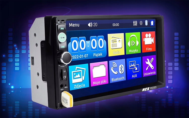 Automobilio multimedija „NCS RS-303“, 2-DIN