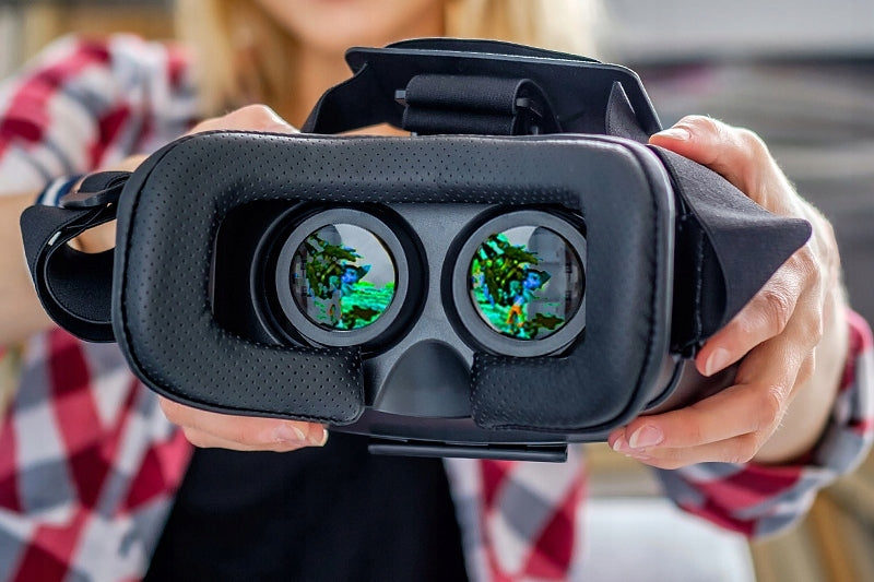 Virtualios realybės komplektas Shinecon G02ED VR Akiniais, ausinėmis ir žaidimų valdikliu