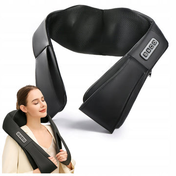 Kaklo ir nugaros masažuoklis „Shiatsu“ – elektrinis masažo diržas su 16 masažo taškų