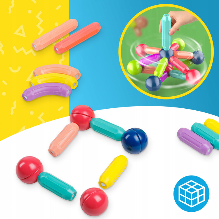 Magnetinis konstruktorius „Kinderplay KP1393“, 120 dalių