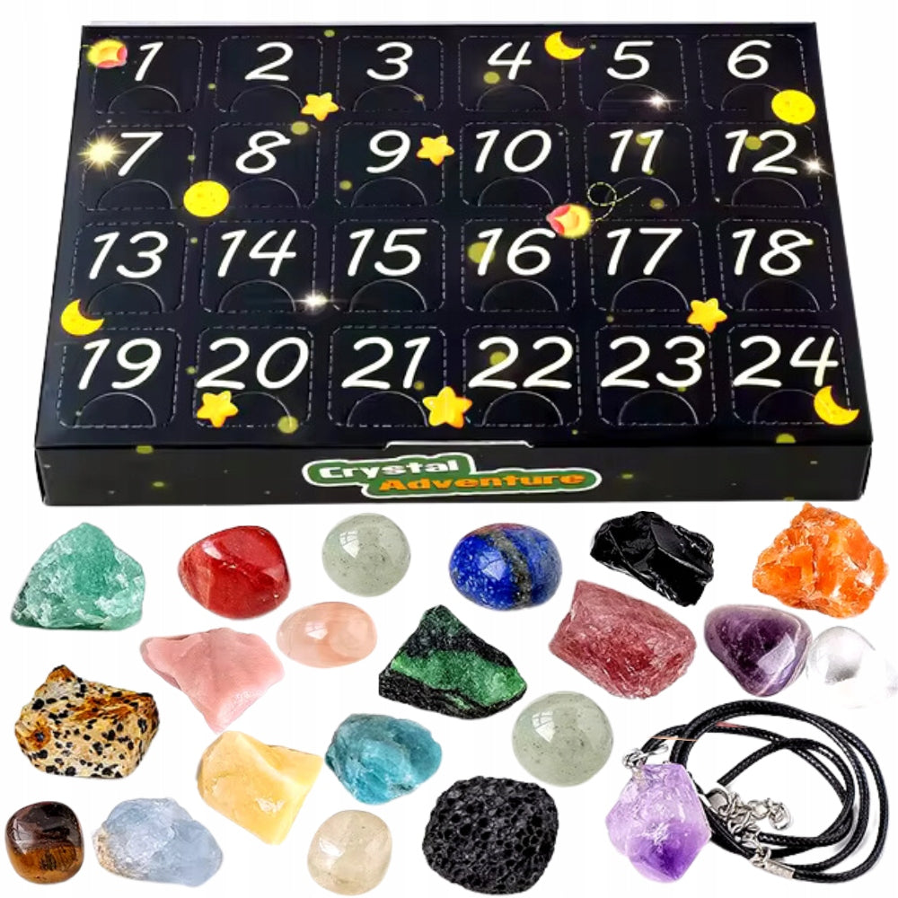 Advento kalendorius su kristalais ir mineralais – 24 dienos atradimų ir švytėjimo
