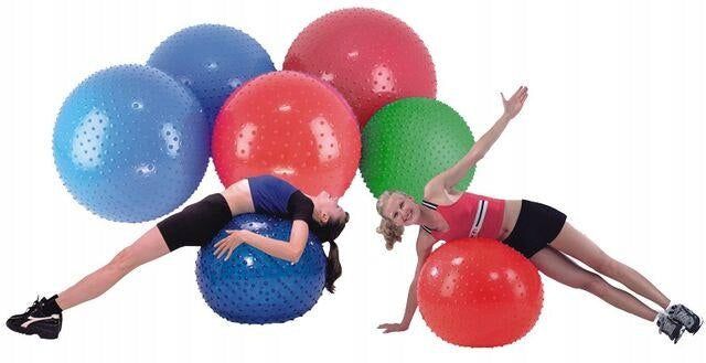 Gimnastikos kamuolys su pompa, 65 cm, mėlynas
