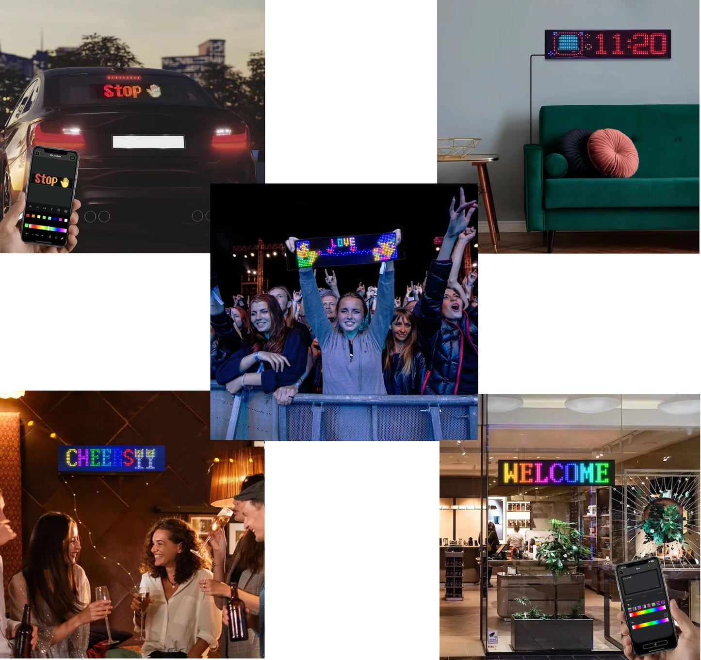 RGB LED Panelė Automobiliams, Sunkvežimiams, TIR Reklamai – 102x348mm