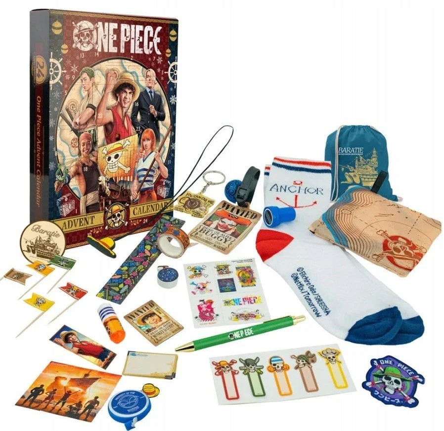 ONE PIECE advento kalendorius – riboto leidimo kolekcinis rinkinys anime gerbėjams