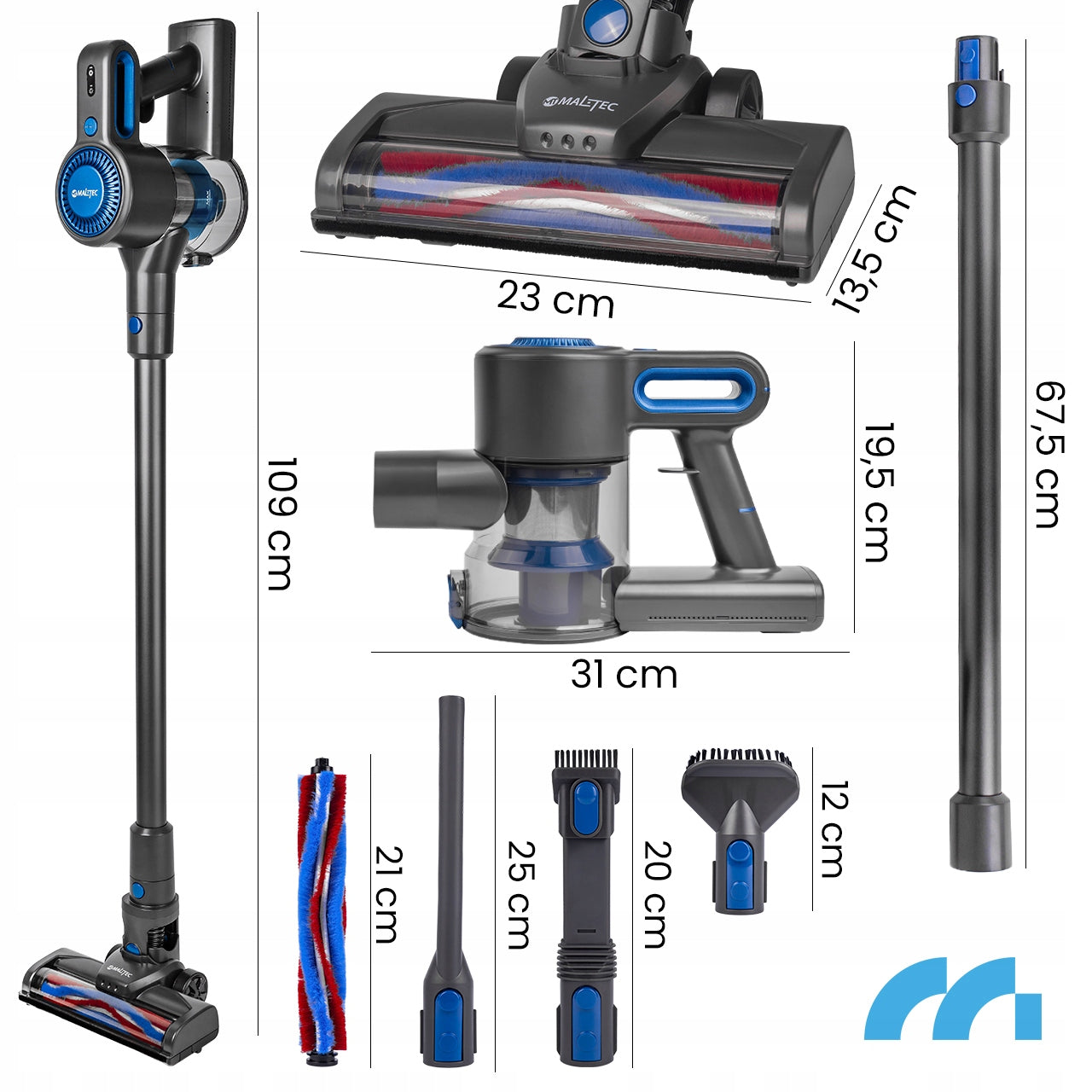 Rankinis cikloninis dulkių siurblys MalTec TURBOCYCLONE 3000 SUPER POWER