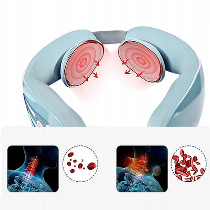 12 lygių kaklo masažuoklis EMS