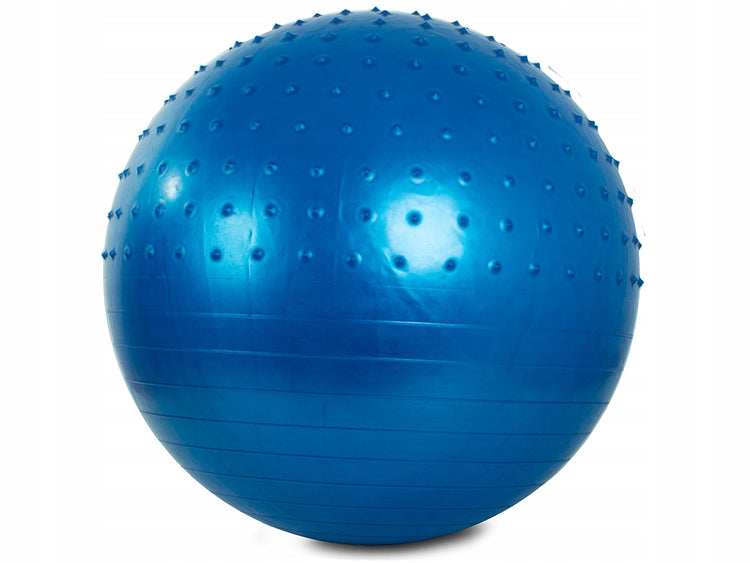 Gimnastikos kamuolys su pompa, 65 cm, mėlynas