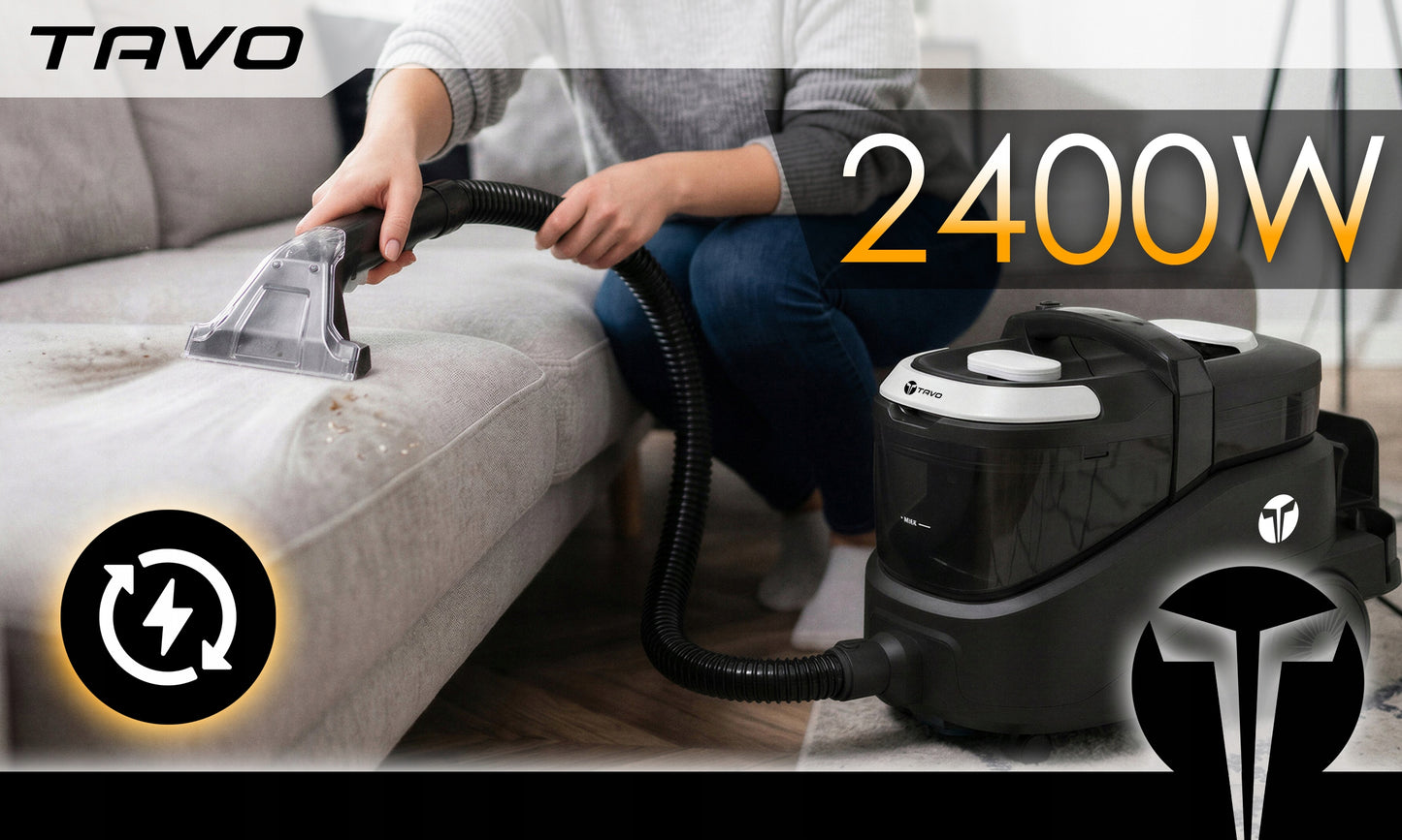Plaunantis dulkių siurblys su garų valymo funkcija TAVO AQUAMAX 2400 W