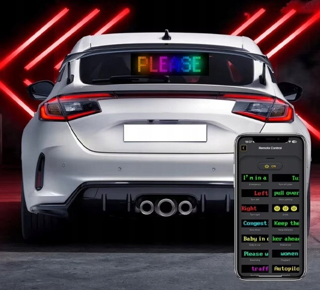 RGB LED Panelė Automobiliams, Sunkvežimiams, TIR Reklamai – 102x348mm