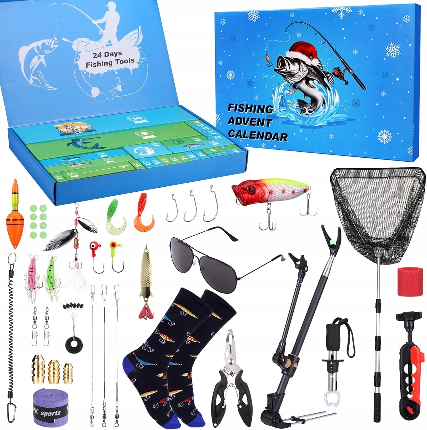 Žvejybinis advento kalendorius su masalais ir aksesuarais – tobula dovana vyrams ir berniukams