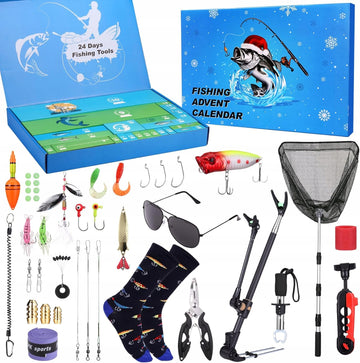 Žvejybinis advento kalendorius su masalais ir aksesuarais – tobula dovana vyrams ir berniukams