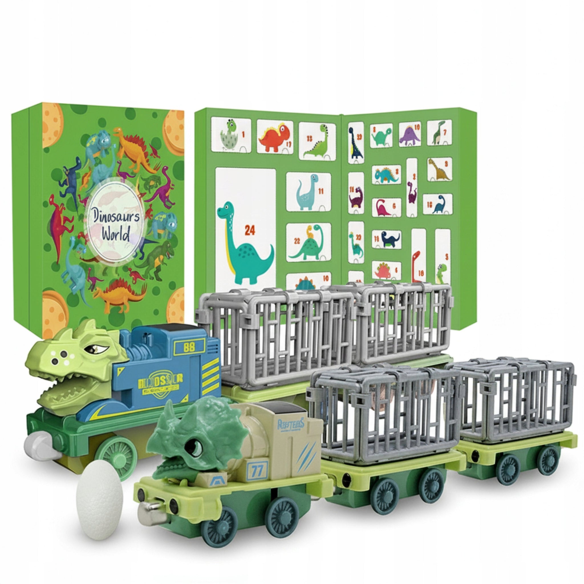Advento kalendorius vaikams su dinozaurais, žaislais ir transporto priemonėmis – ZETRON 2025