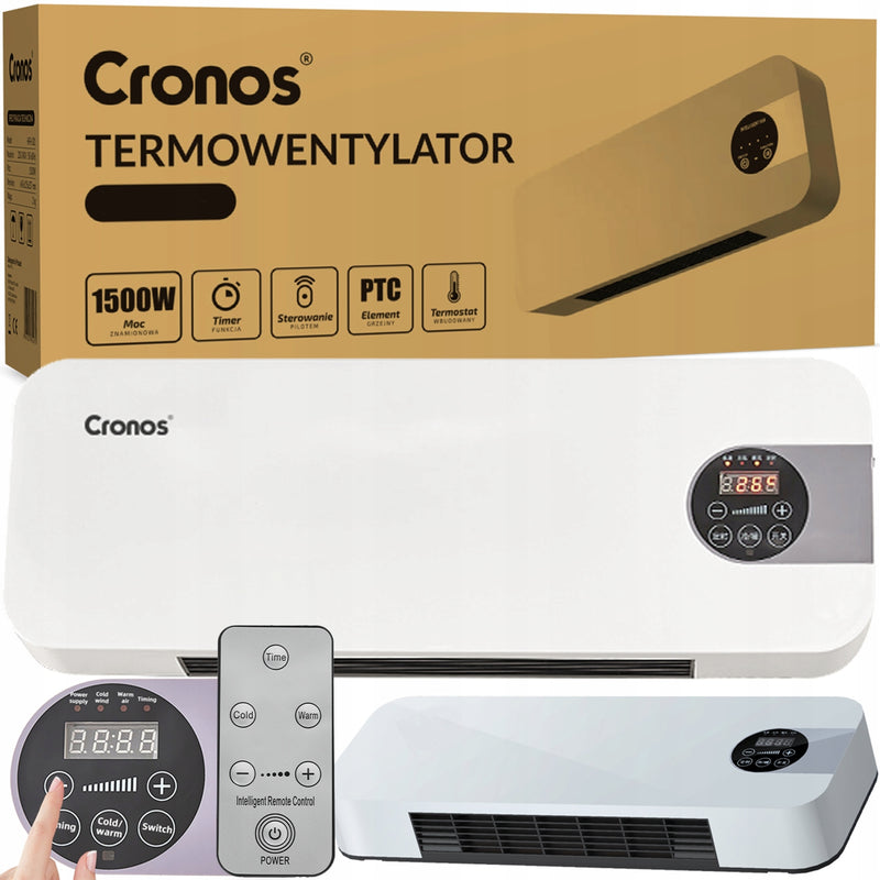 Sieninis šildytuvas „Cronos“, 1500 W, su pultu