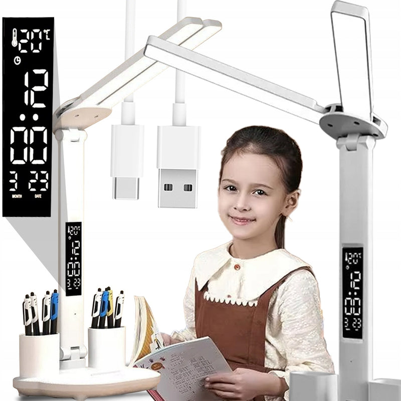 LED stalinė lempa su organizatoriumi ir LCD