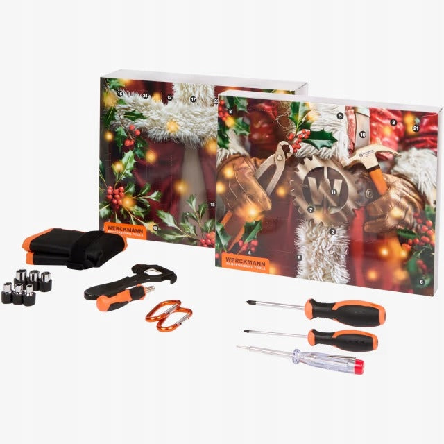 Advento kalendorius vyrams su įrankiais WERCKMANN 2025 – tobula dovana tikram meistrui