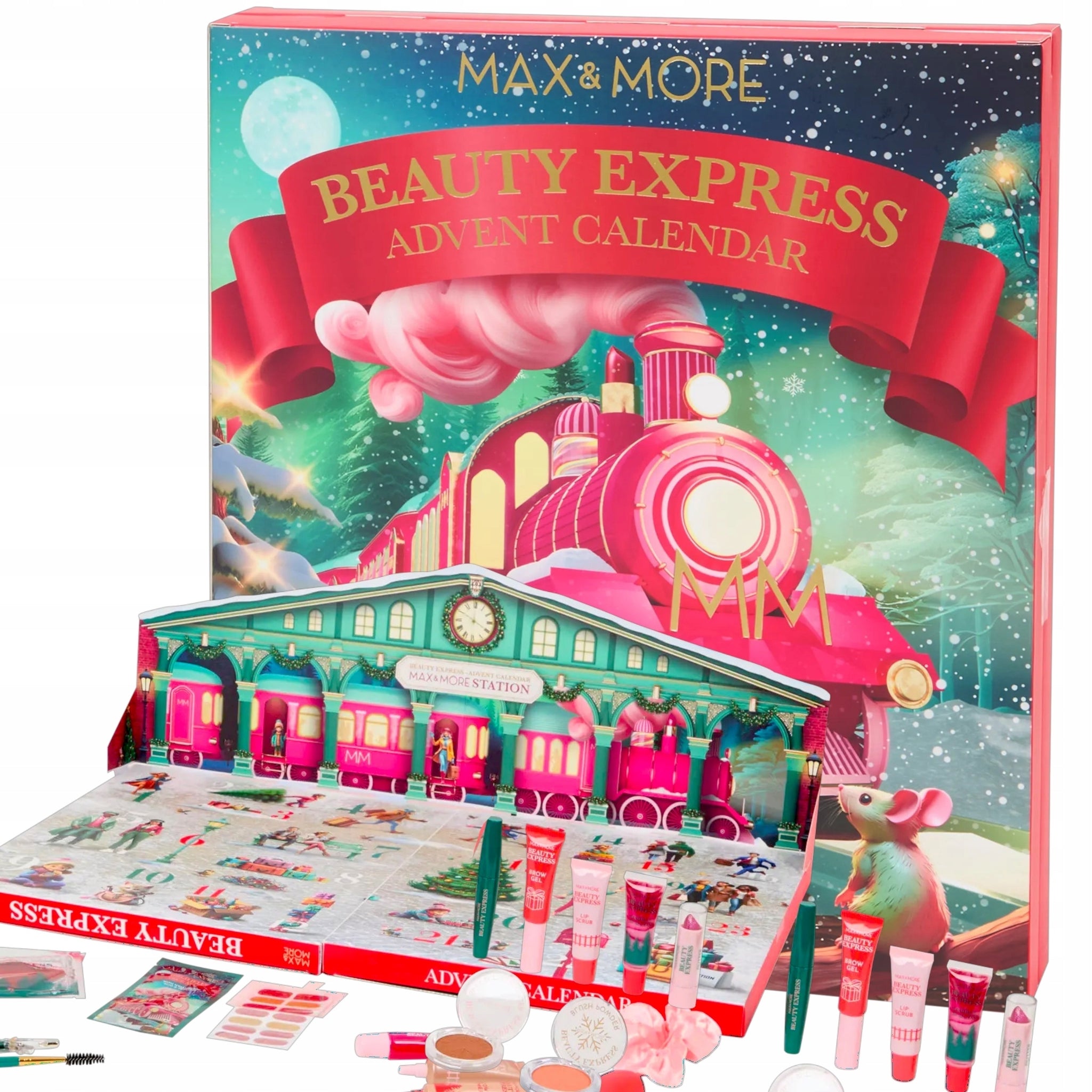 Advento kalendorius Max & More 2025 – riboto leidimo grožio kosmetikos rinkinys „Little X-Mas Wonder“ (24 staigmenos)