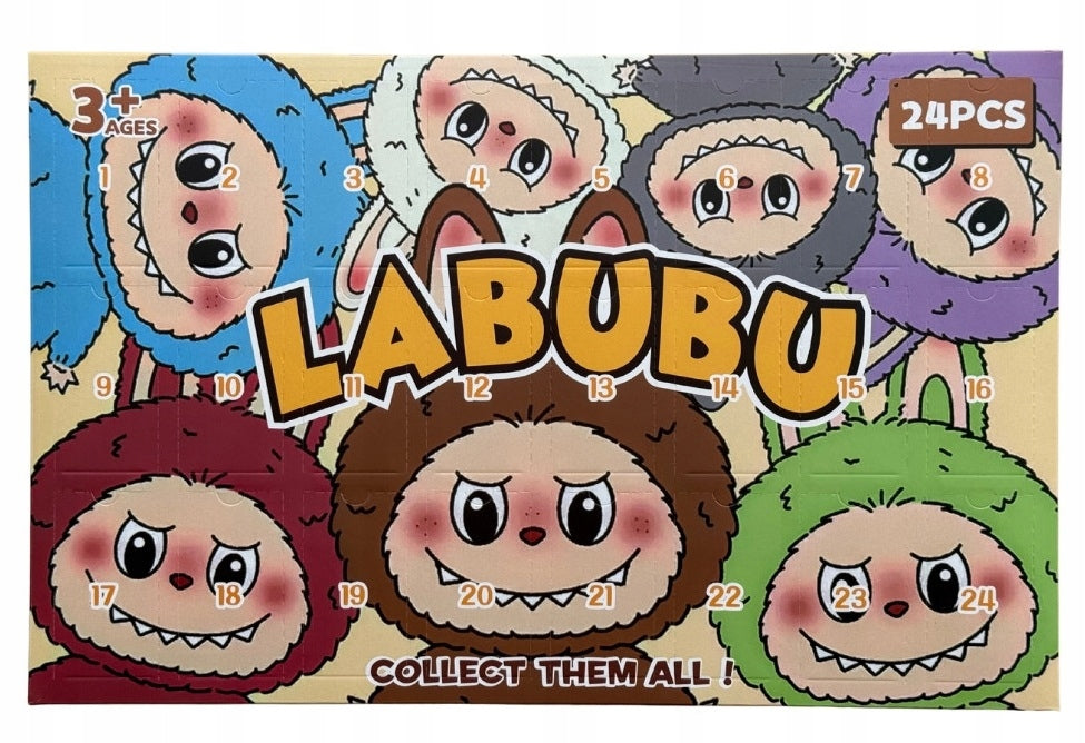 Labubu advento kalendorius – 24 figūrėlės vaikams