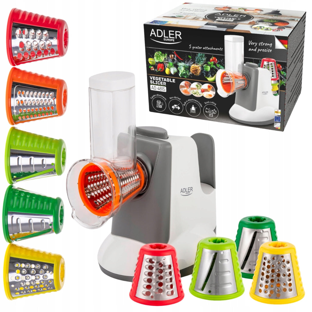 Elektrinė daržovių pjaustyklė / tarka Adler 5in1 – 150W galia